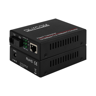 Szybki konwerter Ethernet Włókna optycznego Ethernet 10/100M Jednowarunkowy dwukierunkowy nadajnik SC do RJ45 20km