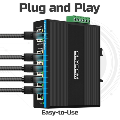 5 portów przełącznik Gigabit E-Mard Certified Industrial Ethernet Switch