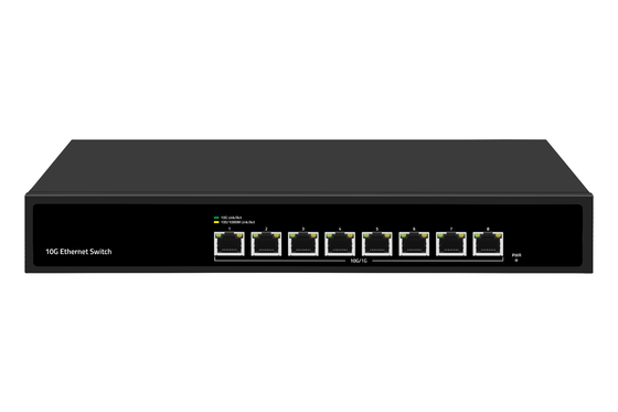 8 portów 10G Ethernet Switch 8*10G Ethernet Porty obsługa 100/1000M/2500M/5G/10G