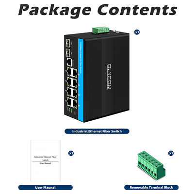 Wytrzymały zarządzalny przełącznik Ethernet z chipsetem Vitesse, 2 porty SFP, 8 portów RJ45, przemysłowy przełącznik Ethernet z zarządzaniem SNMP