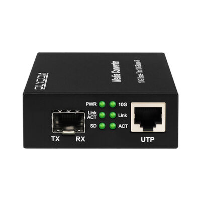 10G SFP+ Unmanaged Fiber Media Converter z przełącznikiem DIP