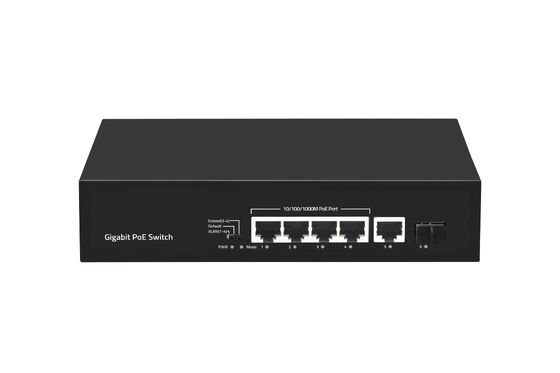 Gigabit 4 Port PoE Switch 65W fiber network switch for businesses 
