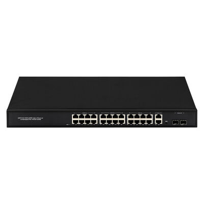 24-portowy gigabitowy przełącznik PoE z 2 portami SFP/RJ45 Uplink, 300W, niezarządzany, wejście 220V, CE