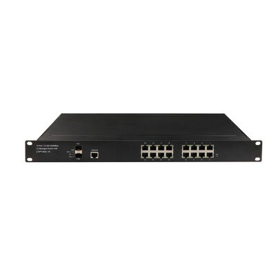 16-port 1G 2.5G zarządzany PoE Switch Rack zamontowany SFP Uplinks bez wentylatora zasilany prądem AC