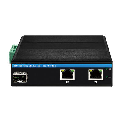 Przemysłowy przełącznik światłowodowy Fast Ethernet SFP Slot Unmanaged DC12V DC24V IP40