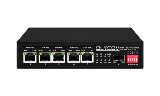 Gigabit PoE Switch MPPT Solar Charge Controller SFP Włókno optyczne DC12V/DC24V/DC48V Wejście