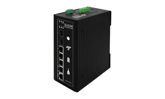 Przemysłowy przełącznik słoneczny PoE 4GE+2SFP 120W PoE MPPT zasilanie poza siecią dla sieci CCTV i bezprzewodowej