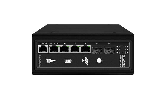 Przemysłowy przełącznik słoneczny PoE 4GE+2SFP 120W PoE MPPT zasilanie poza siecią dla sieci CCTV i bezprzewodowej