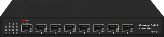 8-port pełny 10G SFP + przełącznik Ethernet światłowodowy 1G 2.5G zgodny niezarządzany bezwietrzny CE FCC