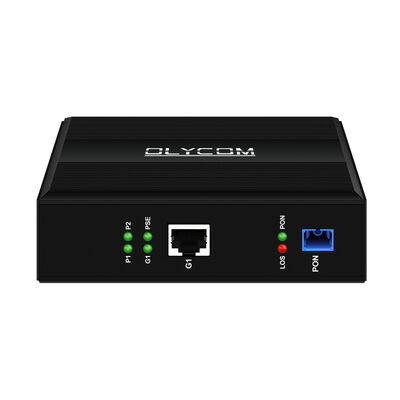 Przemysłowy Gigabit EPON GPON z 30W PoE Jednoportowy na szynę DIN dla pasywnej sieci optycznej