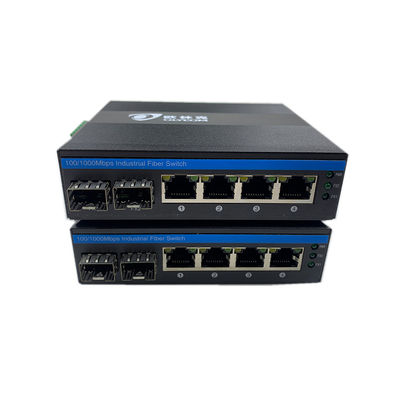 6 portów Industrial Ethernet Switch Gigabit Network 100/1000M SFP Fiber Unmanaged Realtek Chip