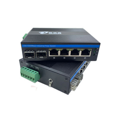 6 portów Industrial Ethernet Switch Gigabit Network 100/1000M SFP Fiber Unmanaged Realtek Chip
