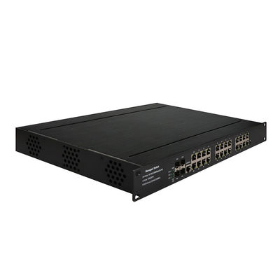 Przemysłowy zarządzany przełącznik Ethernet 220VAC Porty światłowodowe 4SFP 24UTP
