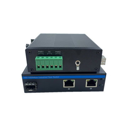 Przemysłowy przełącznik sieciowy 10/100m 1 Sfp 2 Rj45 Niezarządzany przełącznik sieciowy IP40 DC 9-36V
