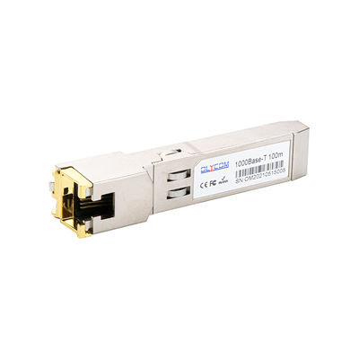 Gigabit RJ45 Moduł SFP Transceiver 10/100/1000BASE-T Over Cat5 Kabel UTP Gorąco podłączalny