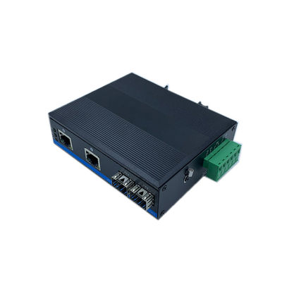 Przemysłowy niezarządzany przełącznik POE z 4 portami i 2 gniazdkami SFP do systemu kamer bezpieczeństwa