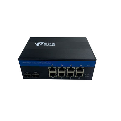 10-portowy gigabitowy przemysłowy przełącznik sieciowy Instalacja na szynie Din z 8 * portami RJ45