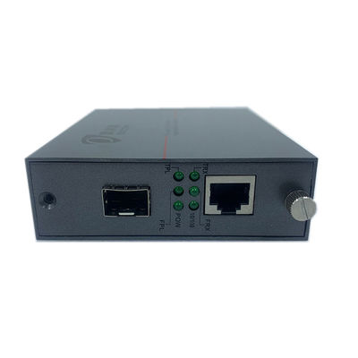 Czarna skrzynka DC5V1A Światłowodowy konwerter mediów Ethernet Obudowa 128K Rozmiar bufora