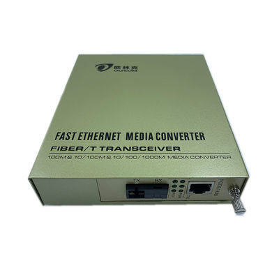 Jednordzeniowy konwerter mediów światłowodowych Ethernet 1310/1550nm Wejście 220 V AC