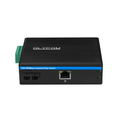 60KM Przemysłowy Konwerter Media PoE Gigabit Ethernet SC Włókno Dupleks Niezarządzane Mini Size