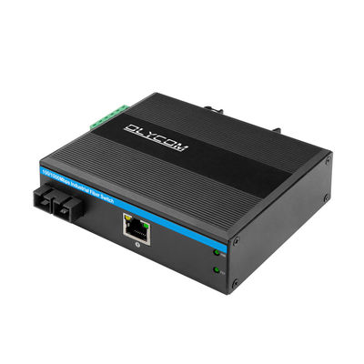 60KM Przemysłowy Konwerter Media PoE Gigabit Ethernet SC Włókno Dupleks Niezarządzane Mini Size