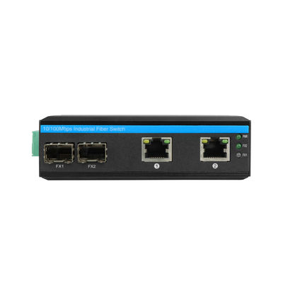 Przemysłowy przełącznik sieciowy CE 10/100Mbps 2 porty SFP i 2 porty Ethernet
