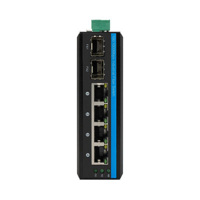 Sześcioportowy gigabitowy przemysłowy przełącznik sieciowy 10/100/1000 Mb/s ze standardami FCC CE