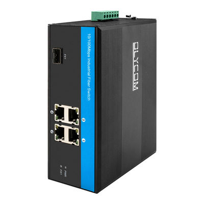 Stabilny przemysłowy przełącznik sieciowy do transmisji danych z 4 10/100 Mb / s UTP