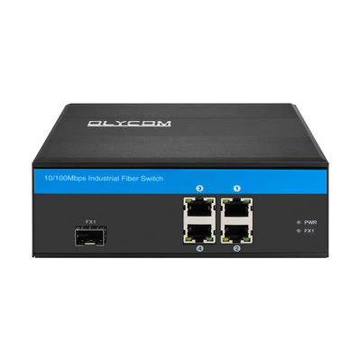 5 portów Przemysłowy przełącznik światłowodowy 10/100M Szybki Ethernet DIN Rail Niezarządzany bez wentylatora CE