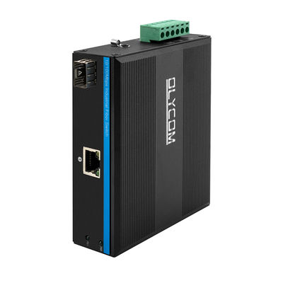 Konwerter mediów PoE DC48V DIN 100M SFP światłowód Fast Ethernet Niezarządzalny IEEE802.3Af/At