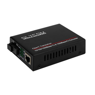 Konwerter multimedialny jednowiatrowy WDM Gigabit Niezarządzany 14-slotowy rack montabilny 20 km