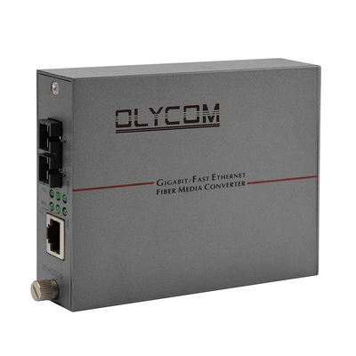 30W POE Włókno optyczne Ethernet Konwerter mediów Rack Mounted Duplex SC Port AC Input