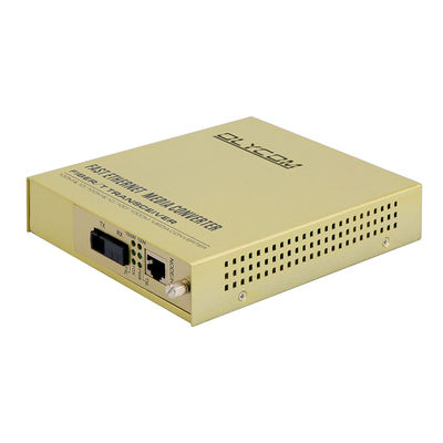 Jednobrodkowy konwerter medialny na światłowłókno Ethernet Niezarządzany WDM 1310/1550nm 220V wejście AC