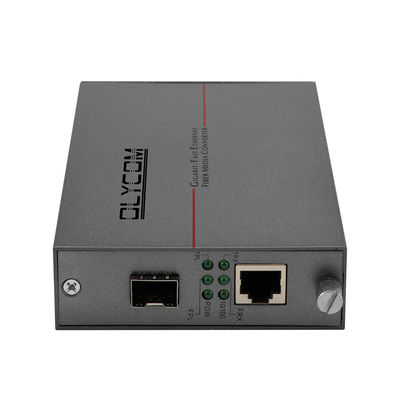 Czarna skrzynka DC5V1A Światłowodowy konwerter mediów Ethernet Obudowa 128K Rozmiar bufora