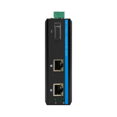 POE SC Connector Dual Fiber Industrial Switch Hub z 2 portami RJ45