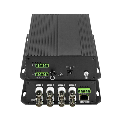 8 portów CCTV Video Audio Ethernet Dry Contact Fiber Media Converter Bidi D5V2A