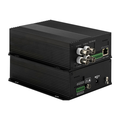 4 kanały CCTV Analog Video To Fiber Optic Converter Kompatybilny z NTSC/PAL/SECAM
