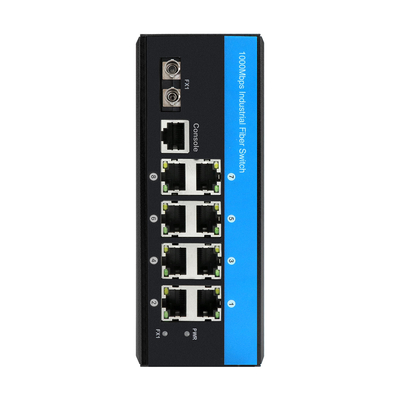 8 portów ERPS L2+ Managed Switch Industrial Gigabit Ethernet ST SM/MM Fiber Port
