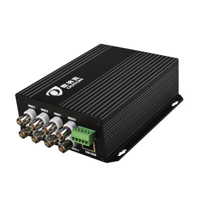 8 portów Video Data Fiber Media Converter 10/100Mbps Ethernet RS485 Data DC12V Samodzielnie