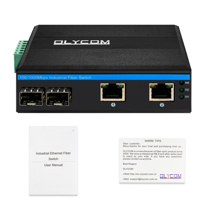 Niezarządzane 4 porty przełącznik Gigabit Ethernet Utrzymany obudowa SFP gniazda IP40 DC24V