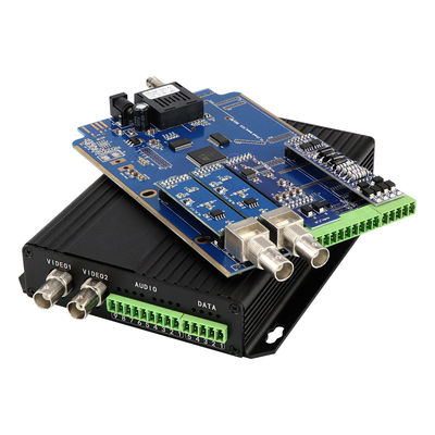Zbalansowany konwerter mediów wideo RS422 RS485 Audio DC5V 2A ST Fiber 30km CE